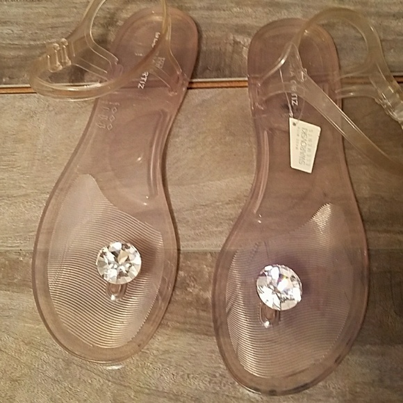 diamond jelly sandals
